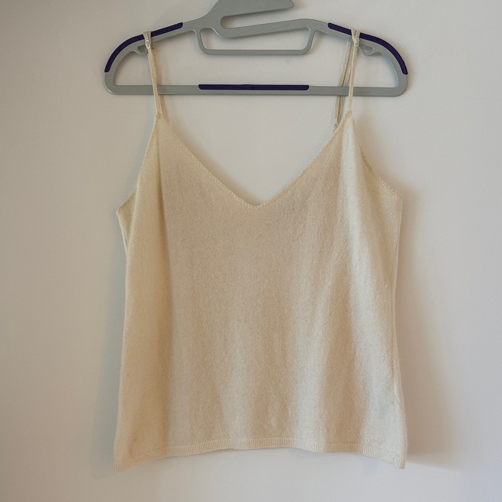 Vince Cashmere Cream Tank Top